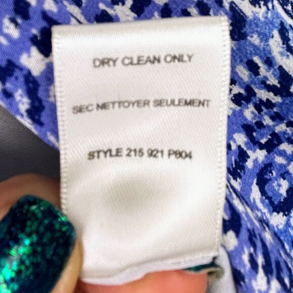 Rebecca Taylor Leo Fever Blue Leopard Silk Romper Short Jumpsuit Sleeveless sz 2 - Picture 16 of 16